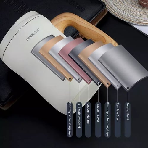 470ML Vacuum Coffee Cup With Handle Insulated Mug...