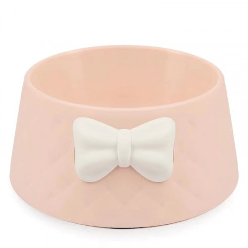 وعاء طعام للقطط و الكلاب لون زهري