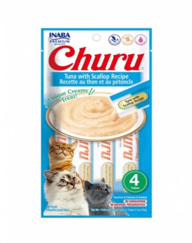 اينابا تشورو مكافات كريمية للقطط بنكهة التونة والم...