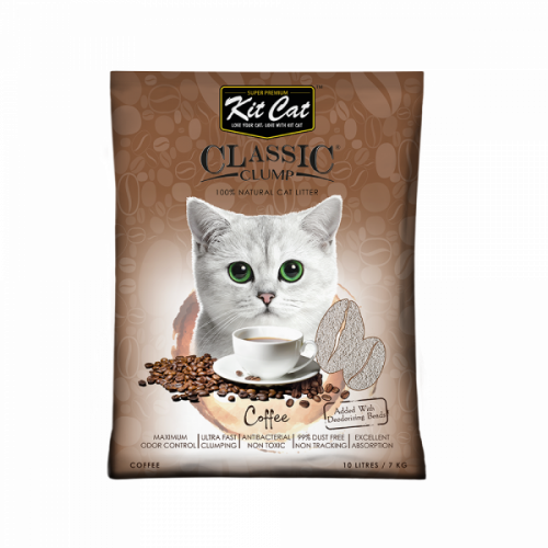 كت كات رمل 10 لتر كلاسيك للقطط برائحة القهوة