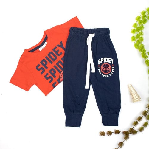 طقم ولادي صيفي قطعتين "سبايدر مان"