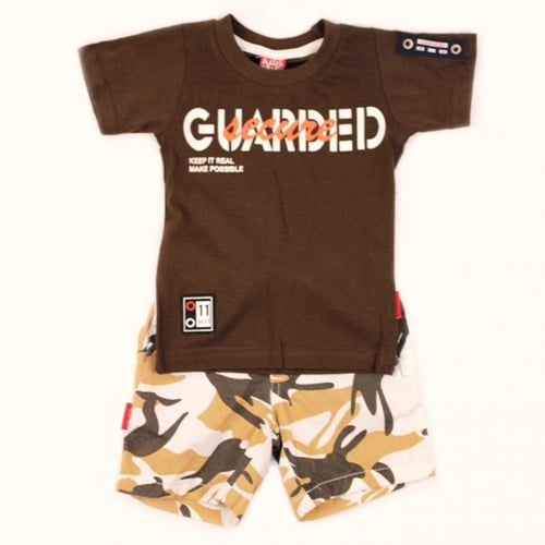 طقم ولادي صيفي قطعتين "المستكشف الصغير" - تيشيرت ق...