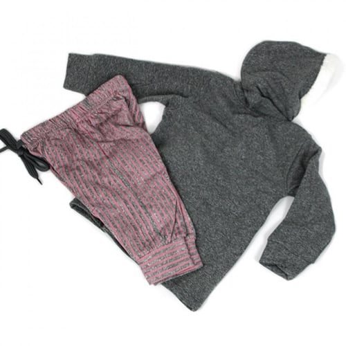 طقم بناتي شتوي قطعتين