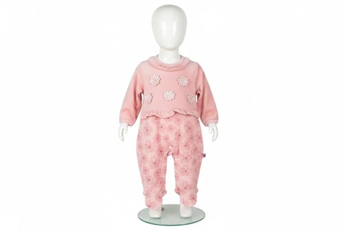 أفارول شتوي مخملي للمواليد "زهور الحنان"