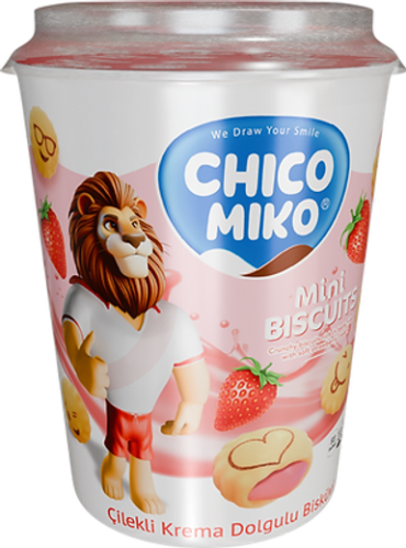 بسكويت ميني 110 غرام شيكو ميكو ( فراوله ) كاسات