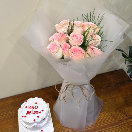 بوكيه مع كيك