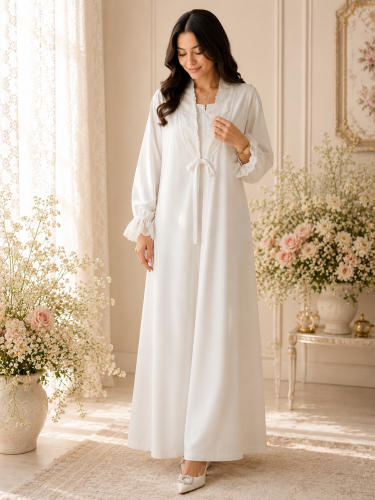 روب استقبال ابيض