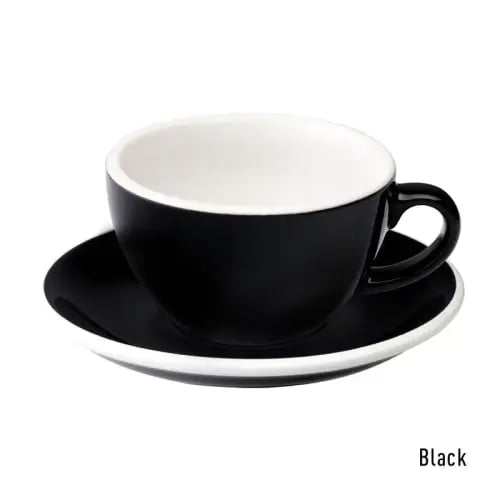 كوب لوفرامكس سيراميك مقاس 150ml فلات وايت اسود