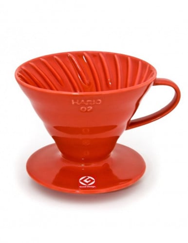 قمع V60 سراميك احمر 02 من هاريو