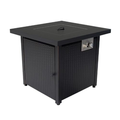 دفاية غاز طاولة سوداء مدمجة للجلسات الخارجية