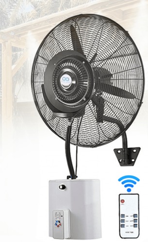 مروحة رذاذ متحركة جدارية بريموت كنترول