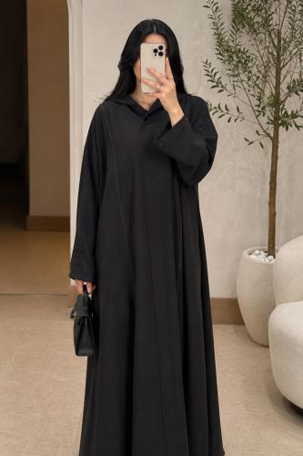 عباية رمادية نص كلوش