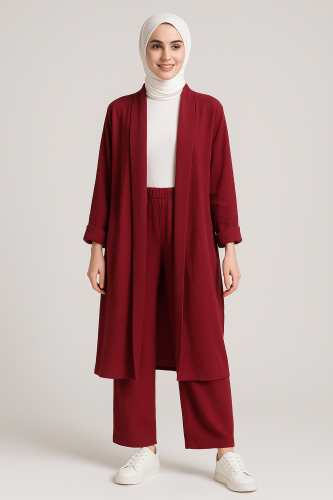 بدلة سفر لون كرزي