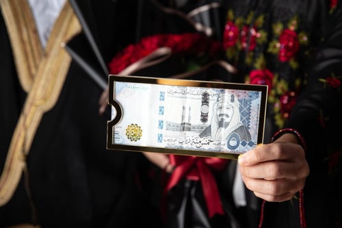 ظرف اكريلك اطار ذهبي