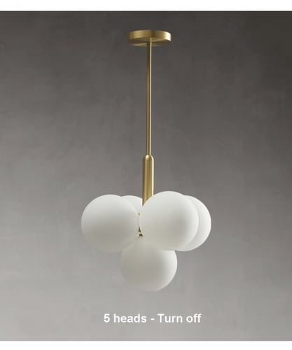 ثريا كلاسيكي مودرن 5 لمبه كوره