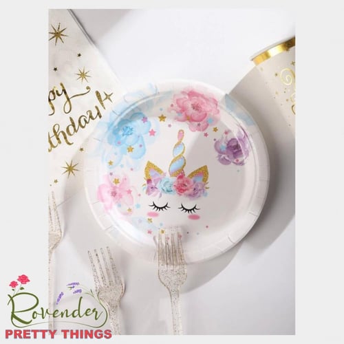 مجموعة الحفلات ثيم اليونيكورن- 20 حبة