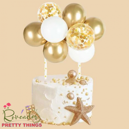 تغريسة كيك - بالون - ذهبي