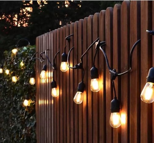 عقد إنارة الحدائق : الطول 18 متر + 30 مصباح . (إنا...