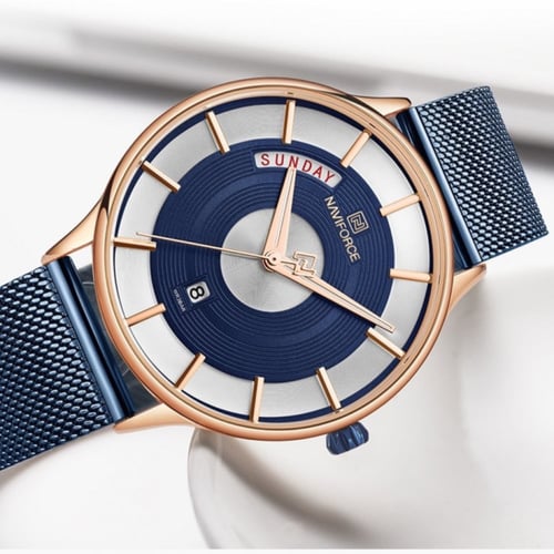 نافي فورس ساعة رجالية بطراز فريد