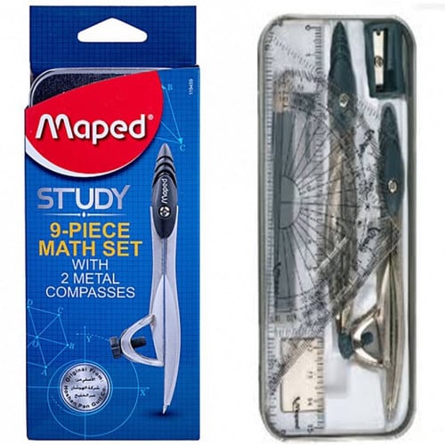 علبة ادوات هندسية 9 قطع