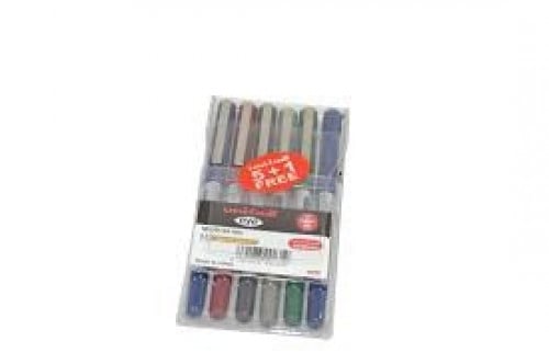 طقم قلم يوني بول 6 لون 0.5 (150)