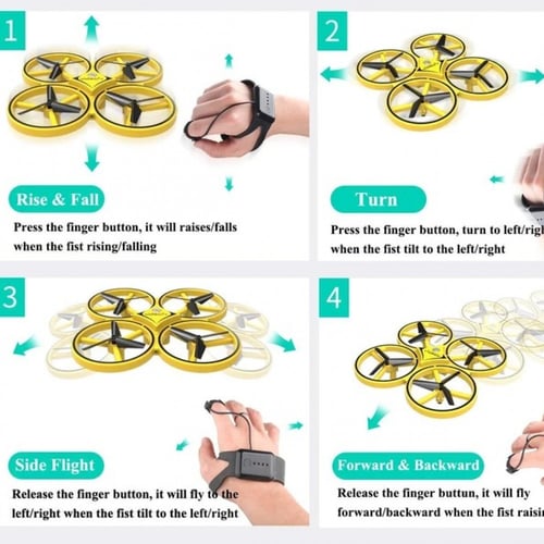 طائرة رباعية لاسلكية مع اضاءة قوية