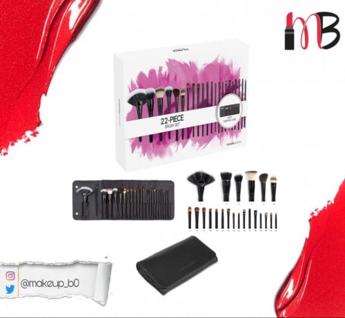 مجموعة فرش مكياج كوستال 22 قطعة