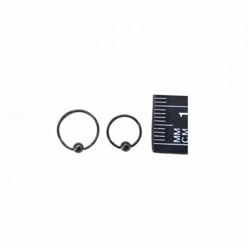 20g Black Fixed Ball Hoop