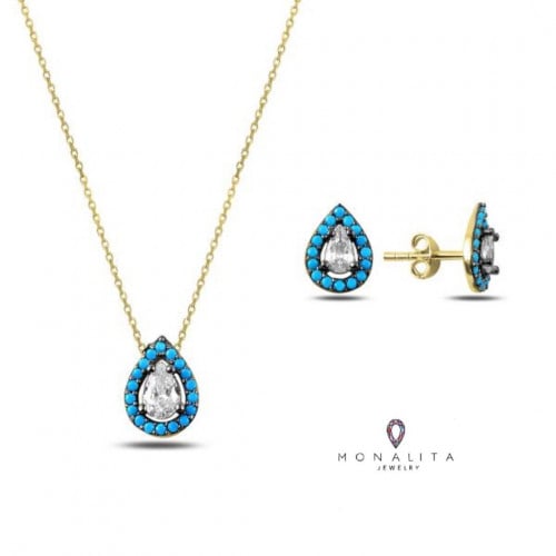 طقم أنيق اللون ذهبي (SET145) .