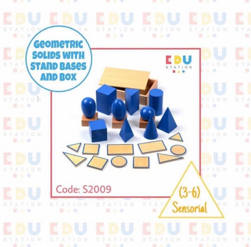 Geometric Solids with Stand, Bases, and Box - الأش...
