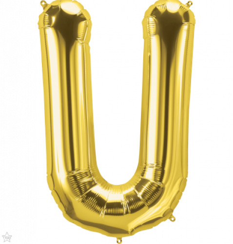 FOIL LARGE LETTER GOLD (عدد 5 قطع) U