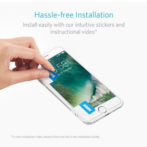 حماية زجاج للشاشة الأمامية شفاف أنكر ايفون 7-8 و 7...