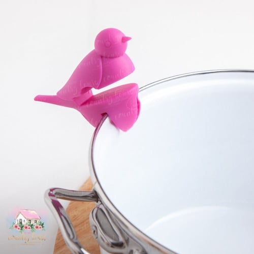 5972 حامل سيليكون لملعقة الطبخ بشكل عصفور