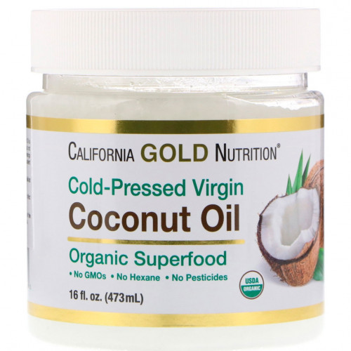 زيت جوز الهند العضوي البكر، مُستخلص على البارد، غي...