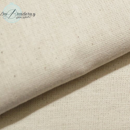 قماش كتان لون بيج