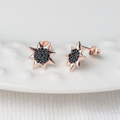 أقراط الشكل السداسي الأنيقة مطلية بالذهب -من مجموع...