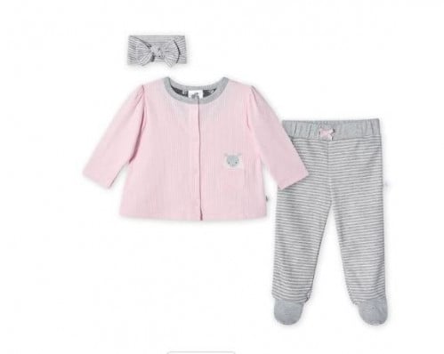 بدله بناتي مع طوق للشعر Lama Striped قطن عضوي مارك...