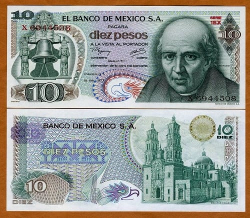 المكسيك فئة 10 بيزو أنسر