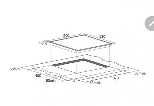 سطح 90سم سرميك لمس ميديا موديلMC-HV848