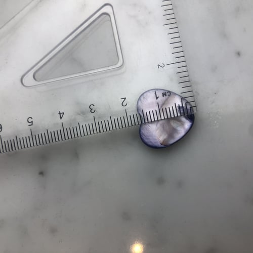 قلاد صدف قلب مطلي ذهب الاسم بالجهتين