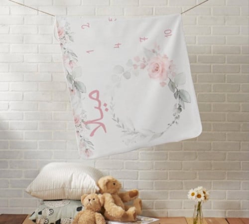 بطانية تصوير الأطفال - زهري