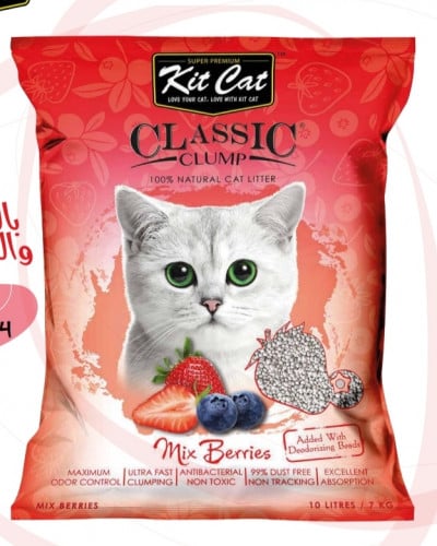 رمل قطط كت كات 10 لتر فراوله وتوت