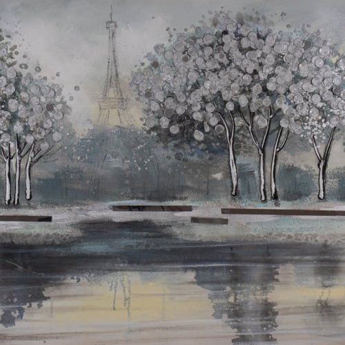 لوحة حائط عصرية كانفس مزودة بإطار خشبي مخفي