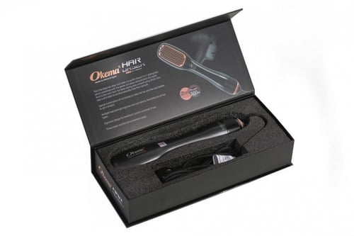 مصفف ومجفف الشعر 2 في 1 من اوكيما - OK-715 - رمادي