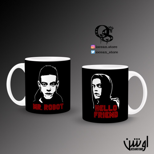 Mug-006- كوب mr robot - مستر روبوت