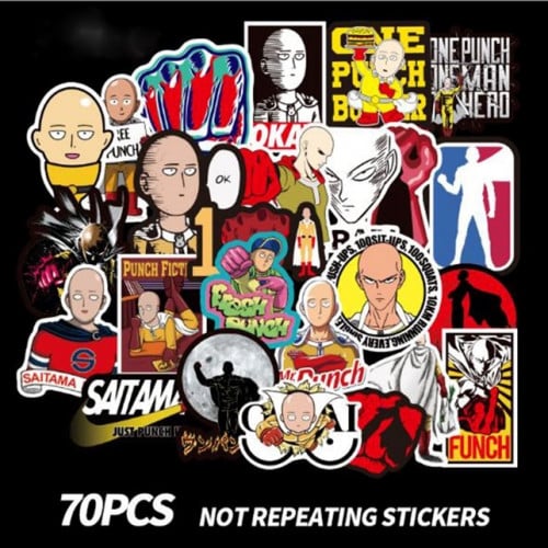 ستيكرات شخصيات أنمي ون بانش مان 70 قطعة