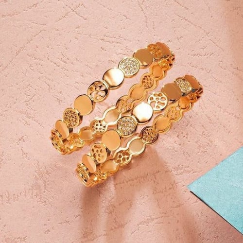 بناجر نسائي مطلية ذهبي