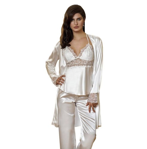 طقم بيجامة ساتان 3 قطع من Nortex - 5997N