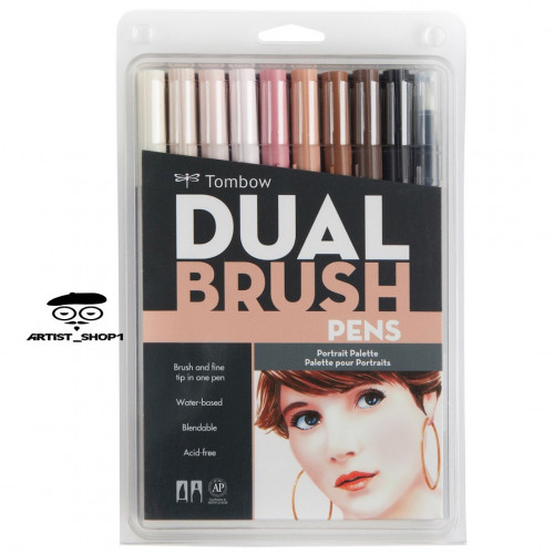 تومبو رأس ريشه مجموعة البشرة 10 أقلام