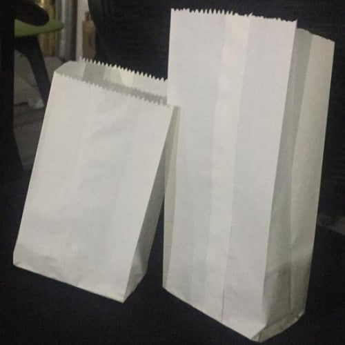 ربطة اكياس ورقية كرافت بيضاء 4 كيلو مقاس 5